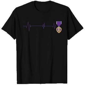 Discover Heart Beats Purple Heart US Military Purple Heart T Shirts