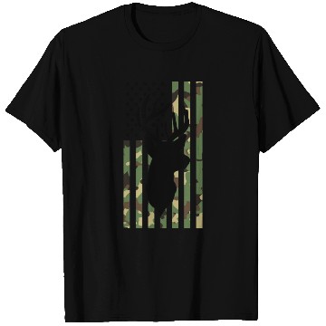 Discover Camouflage American Flag Deer Hunting T Shirts