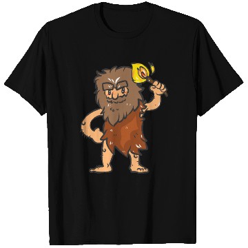 Discover Caveman with Torch T Shirts