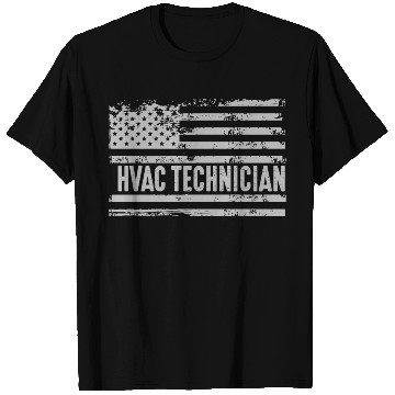 Discover American Hvac Technician United States Flag birthd T Shirts