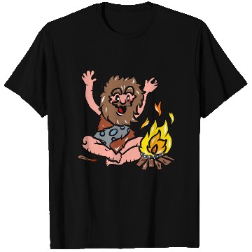 Discover Caveman with Fire T Shirts