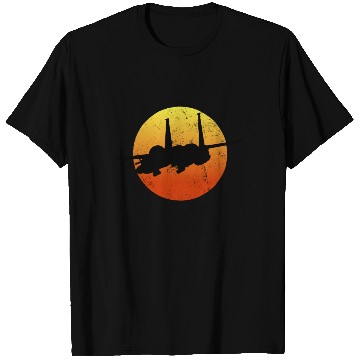Discover F-15 Eagle Silhouette Retro Sunset Military F15 T Shirts