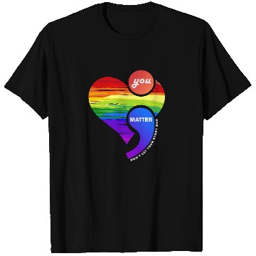 Discover Rainbow Heart Semicolon You Matter T Shirts