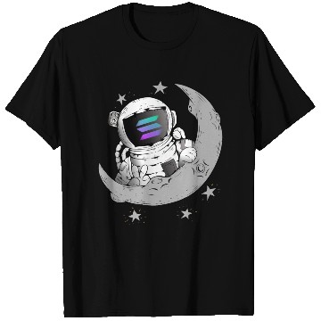 Discover Solana to the Moon - Funny Astronaut Crypto Gift T Shirts