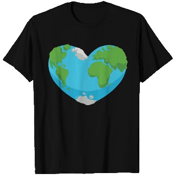 Discover Earth heart nature planet design T Shirts