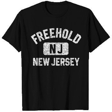 Discover Freehold Nj New Jersey Gym Style Distressed WhiteG T Shirts