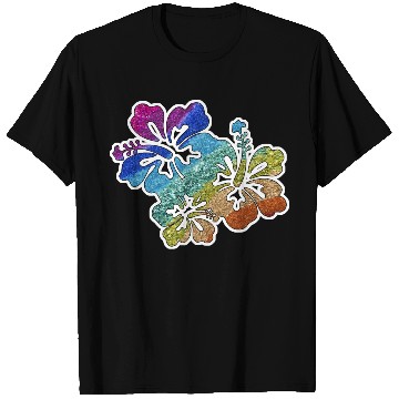 Discover hibiscus glitter Flower T Shirts