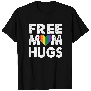 Discover Free Mom Hugs Pride LGBTQ Rainbow Heart T Shirts