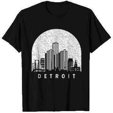 Discover Detroit Michigan Skyline T Shirts