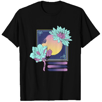 Discover Neon Floral Sunset T Shirts