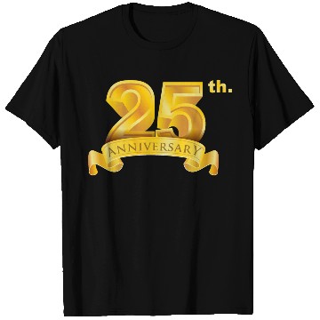Discover 25th anniversary & birth day luxury golden number T Shirts