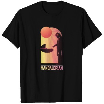 Discover Star Wars The Mandalorian The Child Sunset Meeting T Shirts