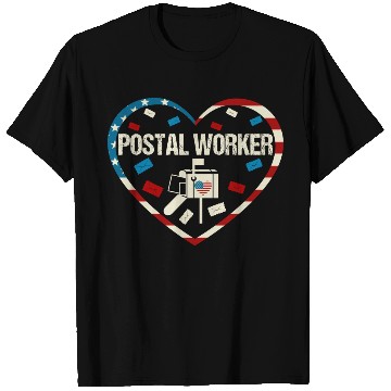Discover Postal worker mail carrier Heart Love T Shirts