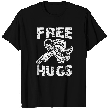 Discover Funny Free Hugs Jiu Jitsu BJJ Choke MMA Gear T Shirts