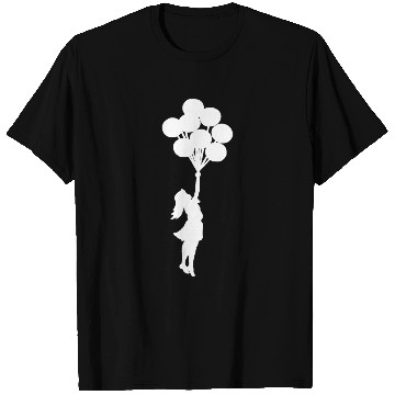 Discover Banksy Girl with balloons. T Shirts