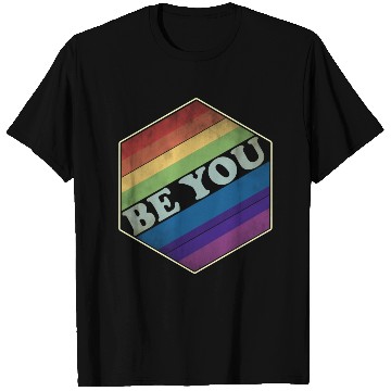 Discover LGBTQ Be You Gay Pride Vintage Rainbow Circle T Shirts