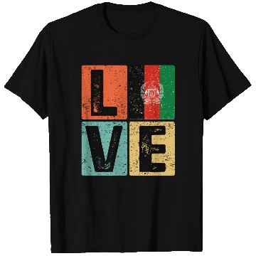 Discover I Love Afghanistan Flag for Afghan Pride T Shirts