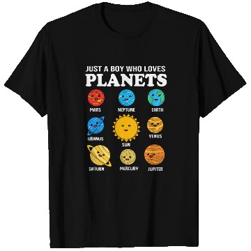 Discover Solar System Science Just A Boy Who Loves Planets T Shirts
