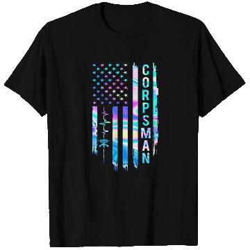 Discover Awesome US Flag Heart Corpsman T Shirts