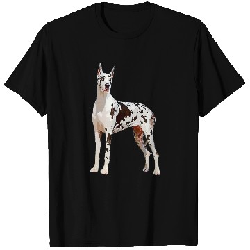 Discover harlequin white great dane T Shirts