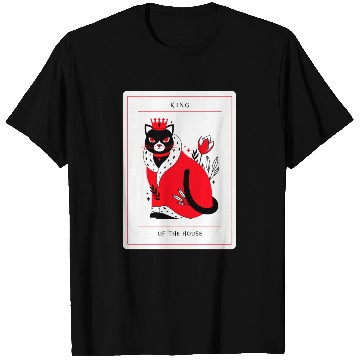 Discover Pampered Black Cat, King of The House, Cat Owners T Shirts