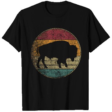 Discover Distressed Buffalo Retro Bison Animal Lover Men Wo T Shirts