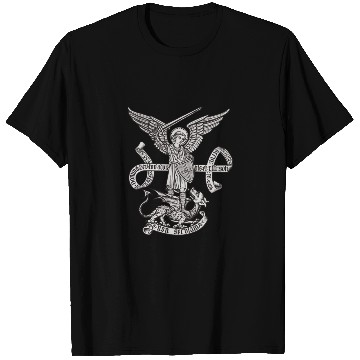Discover Saint St Michael Catholic Archangel Angel Defender T Shirts