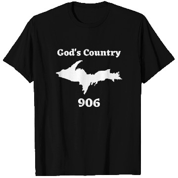 Discover God's Country 906, Upper Peninsula Michigan Yooper T Shirts