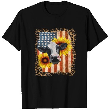 Discover Cow USA with sunflower T Shirts