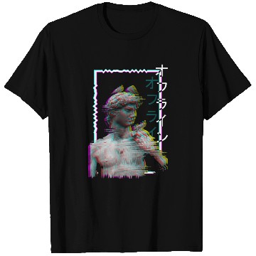 Discover Greek Statue Ancient Vaporwave Synthwave Glitch T Shirts