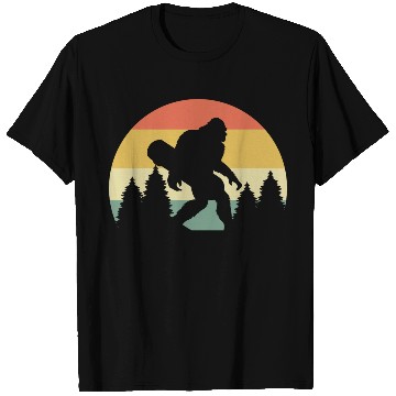 Discover Retro Silhouette Sasquatch Bigfoot Skateboard T Shirts