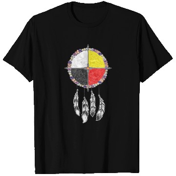 Discover Native Americans - Medicine Wheel Dreamcatcher 1 T Shirts
