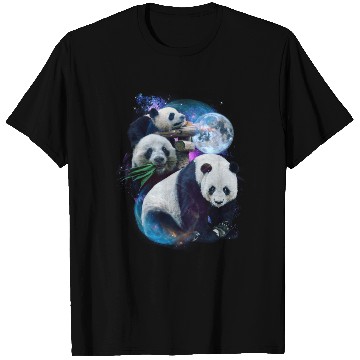 Discover 3 Moon Panda Funny Sichuan Bamboo Bear Animal Love T Shirts