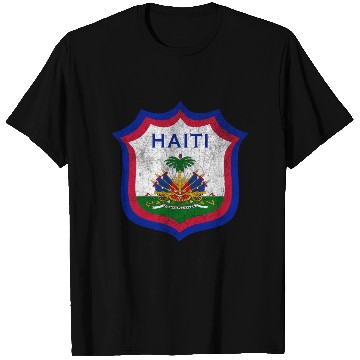 Discover Haiti Crest Design T Shirts