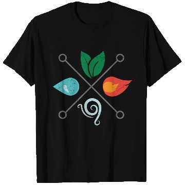 Discover Symbol Four Elements Earth Airt Fire Water Gift T Shirts