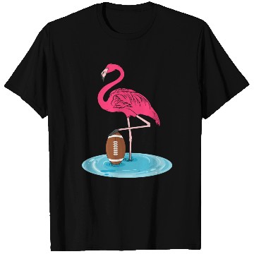 Discover Flamingo Playing American Football T Shirts