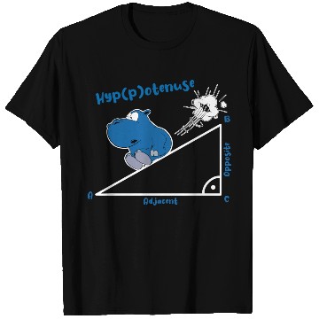 Discover Hyppotenuse highschool funny math hippo T Shirts