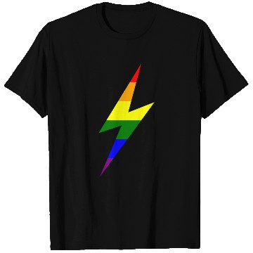 Discover Rainbow Lightning Bolt T Shirts