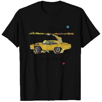 Discover 1968 Plymouth Road Runner Salt Flats Bahama Yellow T Shirts