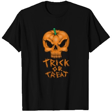 Discover Pumpkin Skull trick or treat T Shirts