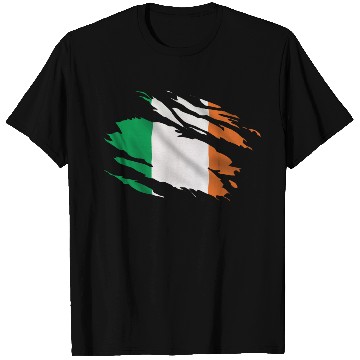 Discover Ireland Ripped Flag T Shirts