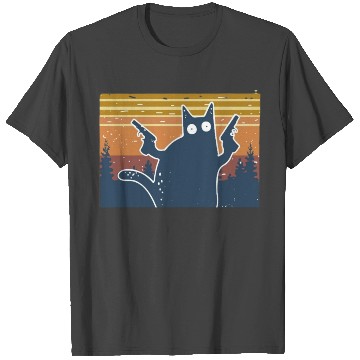 Discover Cat gun T Shirts