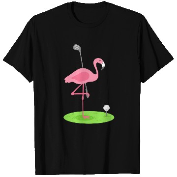 Discover Golf Flamingo Golfing Golfer T Shirts