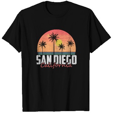 Discover San Diego CA California Pacific Beach T Shirts