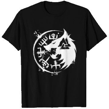 Discover Fenrir Wolf Vegvisir Valknut T Shirts