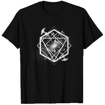Discover Geometric Outer Space Jelly Fish - (white) T Shirts
