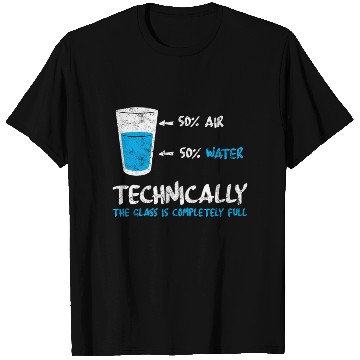 Discover Funny Glass Half Full Science Teacher Apparel T Shirts