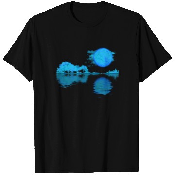 Discover Acoustic Guitar Lake Shadow Guitar Player T Shirts