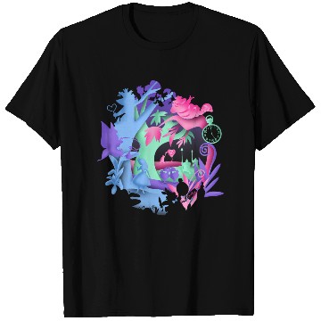 Discover Disney Alice im Wunderland Neonwald Silhouette T Shirts