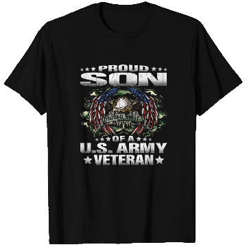 Discover Proud Son Of A US Army Veteran Military T Shirts